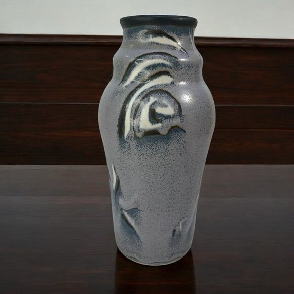 Vtg- One Of A Kind Handmade Stoneware Vase From Cleveland Ohio Artist T. Yondo - Picture 3 of 13